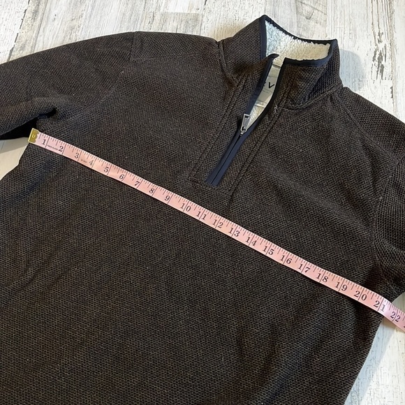 Orvis Brown Fleece lined pullover Size M - Picture 8 of 9